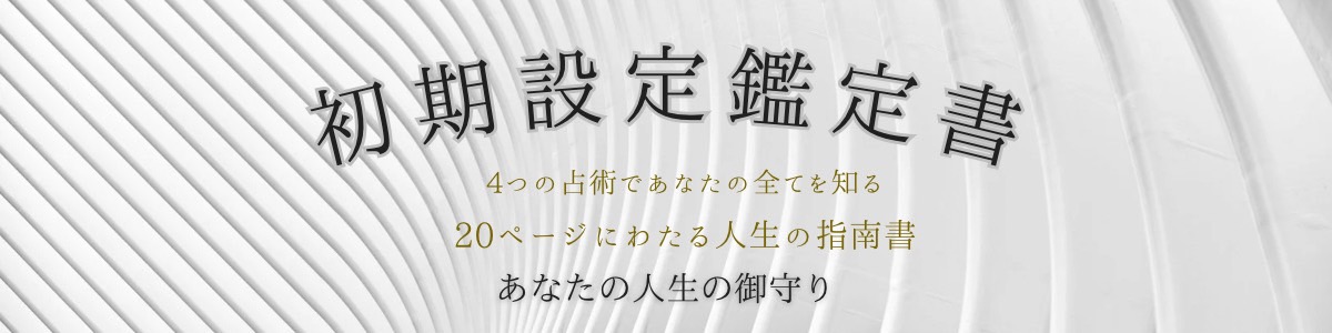 初期設定鑑定書画像